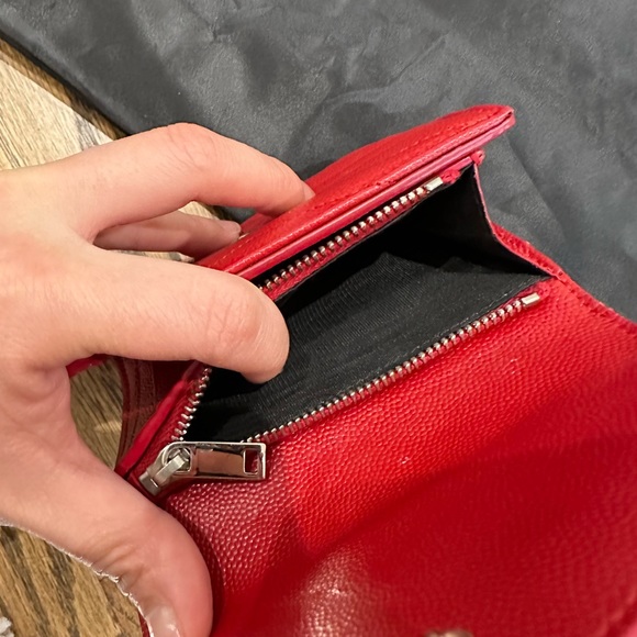 *sold* YSL CASSANDRE MATELASSÉ COMPACT TRI FOLD WALLET - Picture 9 of 12